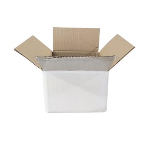 caja de carton blanca