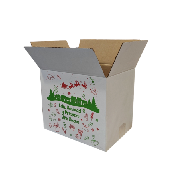 caja navideña champañera